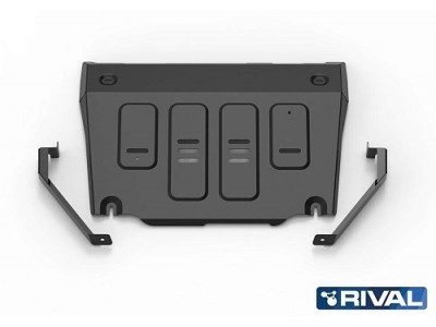 Защита картера + комплект крепежа RIVAL, Сталь для Changan CS75 Plus, V-1.5, АКПП, 2023-н.в., бензин №111.8923.1