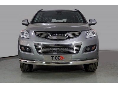 Защита передняя овальная 75х42 мм для Haval H5 № HAVH520-19
