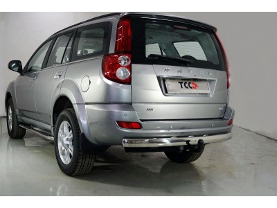 Защита заднего бампера овальная 75х42 мм для Haval H5 № HAVH520-35