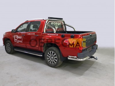 Защита кузова и заднего стекла 76,1 мм со светодиодной фарой для Foton Tunland G9 2.0 Diesel АКПП 4WD 2021-н.в. №FOTTUNG925-28