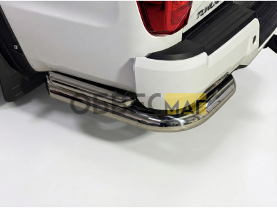 Защита задняя (уголки двойные) 76,1/42,4 мм для Foton Tunland G9 2.0 Diesel АКПП 4WD 2021-н.в.