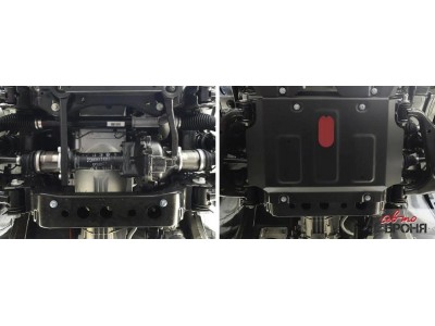 Защита картера (сталь) + комплект крепежа для JAC T6 2018-н.в. (V - 2.0)