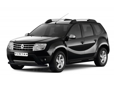 Защита порогов вогнутая d=63 мм ШАГРЕНЬ (ППК) для Renault Duster 2012-2020, Nissan Terrano 2014-2022 №RDU330302