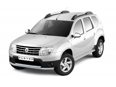 Защита порогов с алюм. площадкой d=51 мм «Эстонец» ИСКРА (ППК) для Renault Duster 2012-2020, Nissan Terrano 2014-2022 №RDU330303