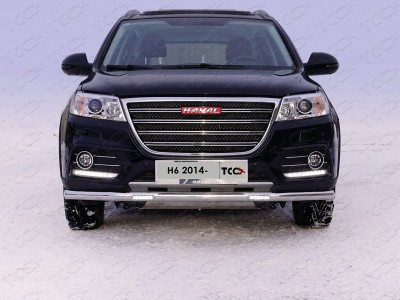 Защита переднего бампера с ДХО 60 мм для Haval H6 № HAVH615-04