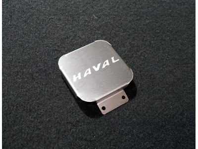 Заглушка на фаркоп ТСС с логотипом Haval из нержавеющей стали для Haval № TCUZHAVAL1