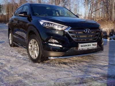 Защита переднего бампера 42 мм ТСС для Hyundai Tucson 2015-2018
