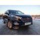 Защита переднего бампера уголки 42 мм ТСС для Hyundai Tucson 2015-2018