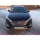Защита переднего бампера уголки 42 мм ТСС для Hyundai Tucson 2015-2018