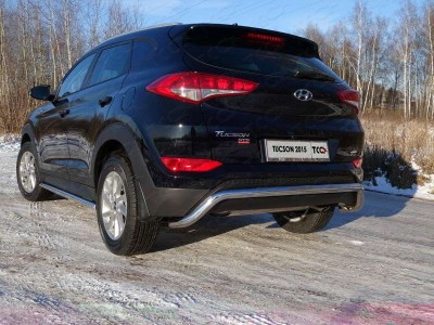 Защита заднего бампера кенгурин 60 мм ТСС для Hyundai Tucson 2015-2018