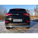 Защита заднего бампера овальная 75х42 мм ТСС для Hyundai Tucson 2015-2018