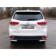 Защита задняя двойные уголки 60-42 мм ТСС для Toyota Highlander 2017-2020