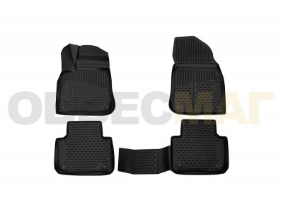 Коврики 3D в салон Element полиуретан 4 штуки на Volkswagen Touareg № ELEMENT3D5162210k