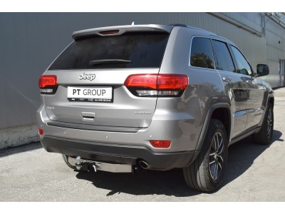 Фаркоп с нержавеющей накладкой для Jeep Grand Cherokee IV WK2 2014-2021 съемное крепление шара под американский квадрат