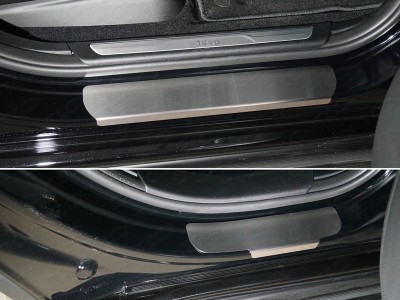 Накладки на пороги (лист шлифованный) 4шт для Jeep Grand Cherokee IV Рестайлинг 2013 – 2022 GRCHER17-03