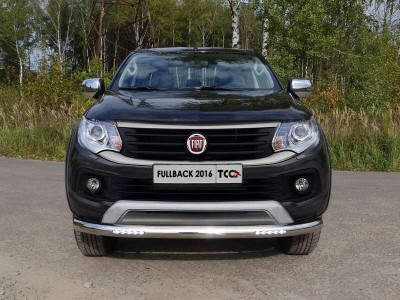 Защита переднего бампера с ДХО 76 мм для Fiat Fullback № FIAFUL16-05