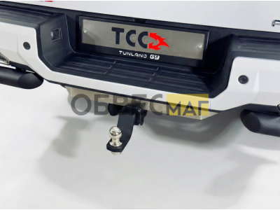 Фаркоп (шар E нерж., надпись FOTON) для Foton Tunland G9 2.0 Diesel АКПП 4WD 2021-н.в.