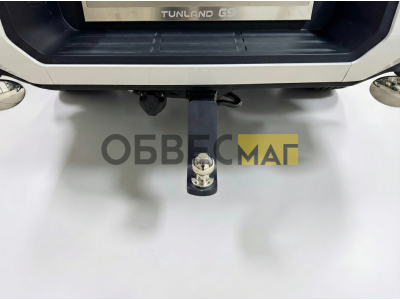 Фаркоп (Black, шар E нерж.) для Foton Tunland G9 2.0 Diesel АКПП 4WD 2021-н.в.
