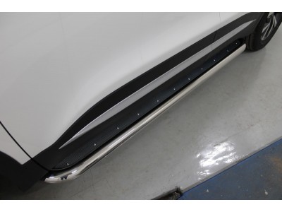 Пороги с площадкой нержавеющий лист 60 мм для Chery Tiggo 7 Pro № CHERTIG7P20-28