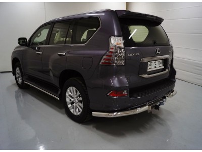 Защита задняя уголки 76 мм, насадка на глушитель в комплекте для Lexus GX460 № LEXGX46019-01