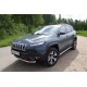 Защита переднего бампера 60 мм ТСС для Jeep Cherokee Trailhawk 2014-2021