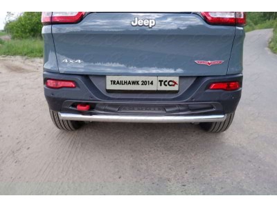 Защита заднего бампера 60 мм для Jeep Cherokee Trailhawk № JEEPCHERTRAIL14-11
