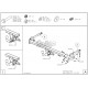 Фаркоп оцинкованный Galia шар A на седан для Chevrolet Aveo 2012-2015