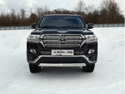 Защита передняя овальная короткая 75х42 мм для Toyota Land Cruiser 200 Executive № TOYLC200EX16-09
