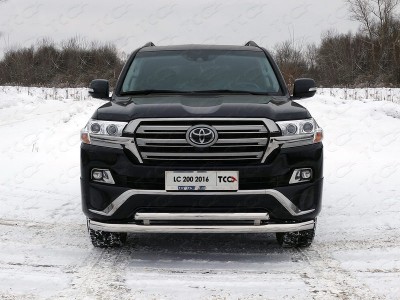 Защита передняя двойная 76-60 мм для Toyota Land Cruiser 200 Executive № TOYLC200EX16-29