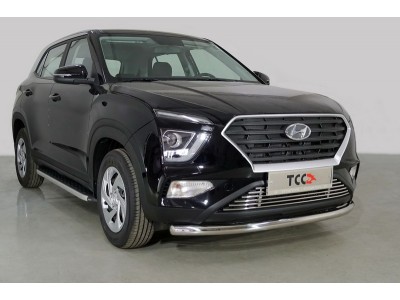 Защита передняя нижняя 60,3 мм для Hyundai Creta II 2021 – н.в. HYUNCRE21-12