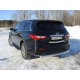 Защита заднего бампера овальная 75х42 мм ТСС для Infiniti JX35/QX60 2012-2016