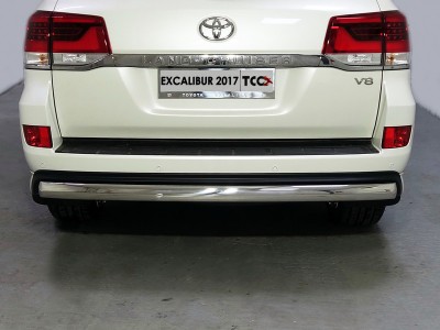 Защита заднего бампера овальная 75х42 мм для Toyota Land Cruiser 200 Excalibur № TOYLC200EXCAL17-25