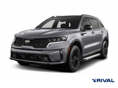 Пороги на автомобиль "Silver" Rival для Hyundai Santa Fe IV рестайлинг 2021-н.в./Tucson IV 2021-н.в./Kia Sportage V 2021-н.в./KIA Sorento 2020-н.в., 180 см, 2 шт., алюминий