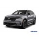 Пороги на автомобиль "Bmw-Style круг" Rival для Hyundai Santa Fe IV рестайлинг 2021-н.в./Tucson IV 2021-н.в./Kia Sportage V 2021-н.в./KIA Sorento 2020-н.в., 180 см, 2 шт., алюминий