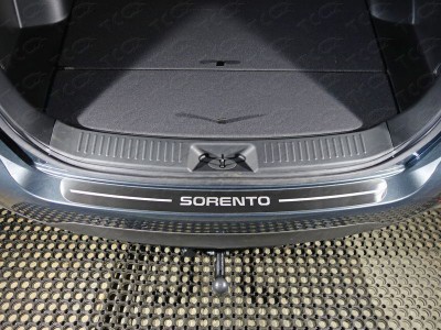Накладка на задний бампер шлифованный лист надпись Sorento для Kia Sorento № KIASOR12-27
