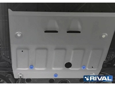 Защита картера + комплект крепежа, Rival, Алюминий для FAW Bestune B70,  V-2.0, АКПП, передний, 2023-н.в.