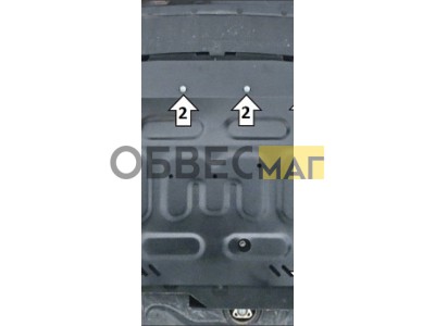 Защита картера двигателя, КПП (1,5 мм, сталь) для FAW Bestune T99 2022-н.в.