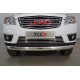 Защита передняя нижняя (овальная) 75х42 мм ТСС для JAC T6 2015 – н.в.