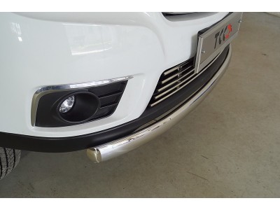 Защита передняя нижняя (овальная) 75х42 мм ТСС для JAC T6 2015 – н.в.