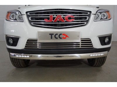 Защита передняя нижняя (овальная с ДХО) 75х42 мм для JAC T6 2015 – н.в. JACT621-19