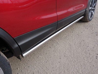 Пороги труба 60 мм для Nissan Qashqai № NISQASH19-27