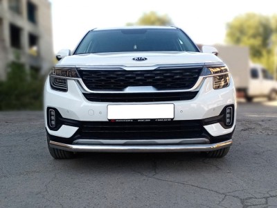 Защита переднего бампера одинарная d-60 для Kia Seltos 2019 – н.в. KSEL_1