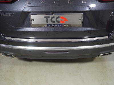Накладка на задний бампер (лист шлифованный) для Exeed VX 2.0L 4WD 2021 – н.в. EXEEDVX21-06