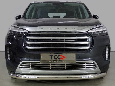 Защита передняя нижняя (с ДХО) 76,1 мм для Exeed VX 2.0L 4WD 2021 – н.в. EXEEDVX21-19