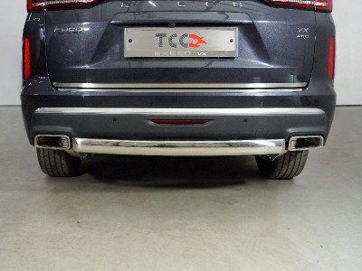 Защита задняя (овальная) 75х42 мм для Exeed VX 2.0L 4WD 2021 – н.в. EXEEDVX21-35