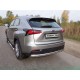 Защита заднего бампера овальная 75х42 мм ТСС для Lexus NX-200 2014-2017