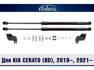 Упоры капота для KIA Cerato (BD), 2018-2021, IV Рест 2021-н.в., к-т 2 шт / Киа Серато №ARBORI.HD.022105
