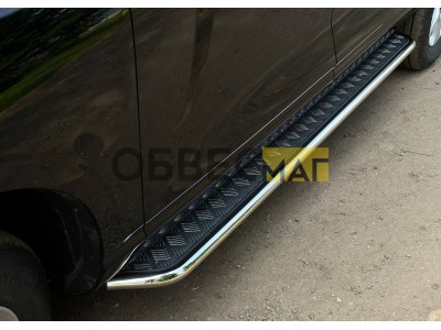 Пороги с площадкой 42,4 мм комплект для Haval H5 Diesel 4WD 2024-н.в. №HAVH524-13