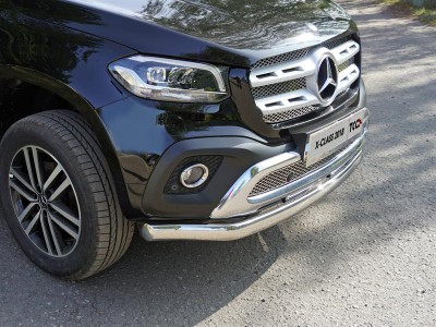 Защита передняя овальная 75х42 мм для Mercedes-Benz X-Class № MERXCL18-05