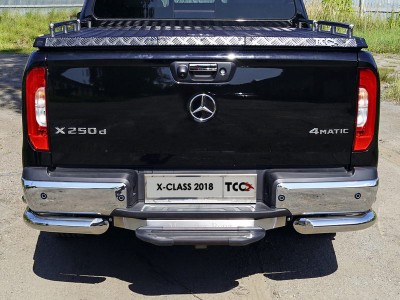 Защита задняя двойные уголки 76-42 мм для Mercedes-Benz X-Class № MERXCL18-21